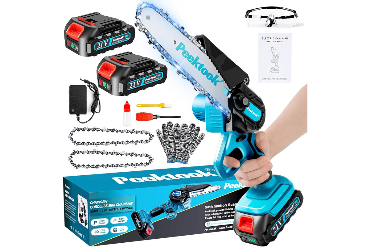 Risparmia tempo e denaro: la mini motosega elettrica con doppia batteria ad alta capacità è in offerta speciale